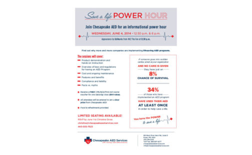 You’re Invited! Chesapeake AED Open House 6/4/14